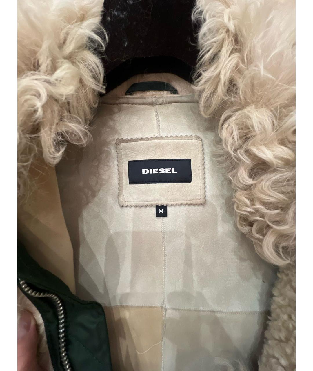 DIESEL Хаки меховая куртка, фото 6
