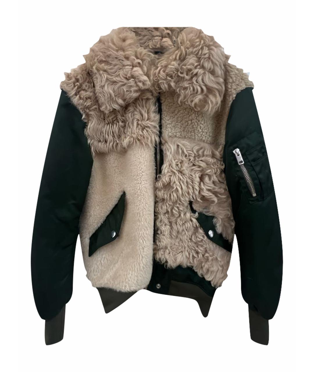 DIESEL Хаки меховая куртка, фото 1
