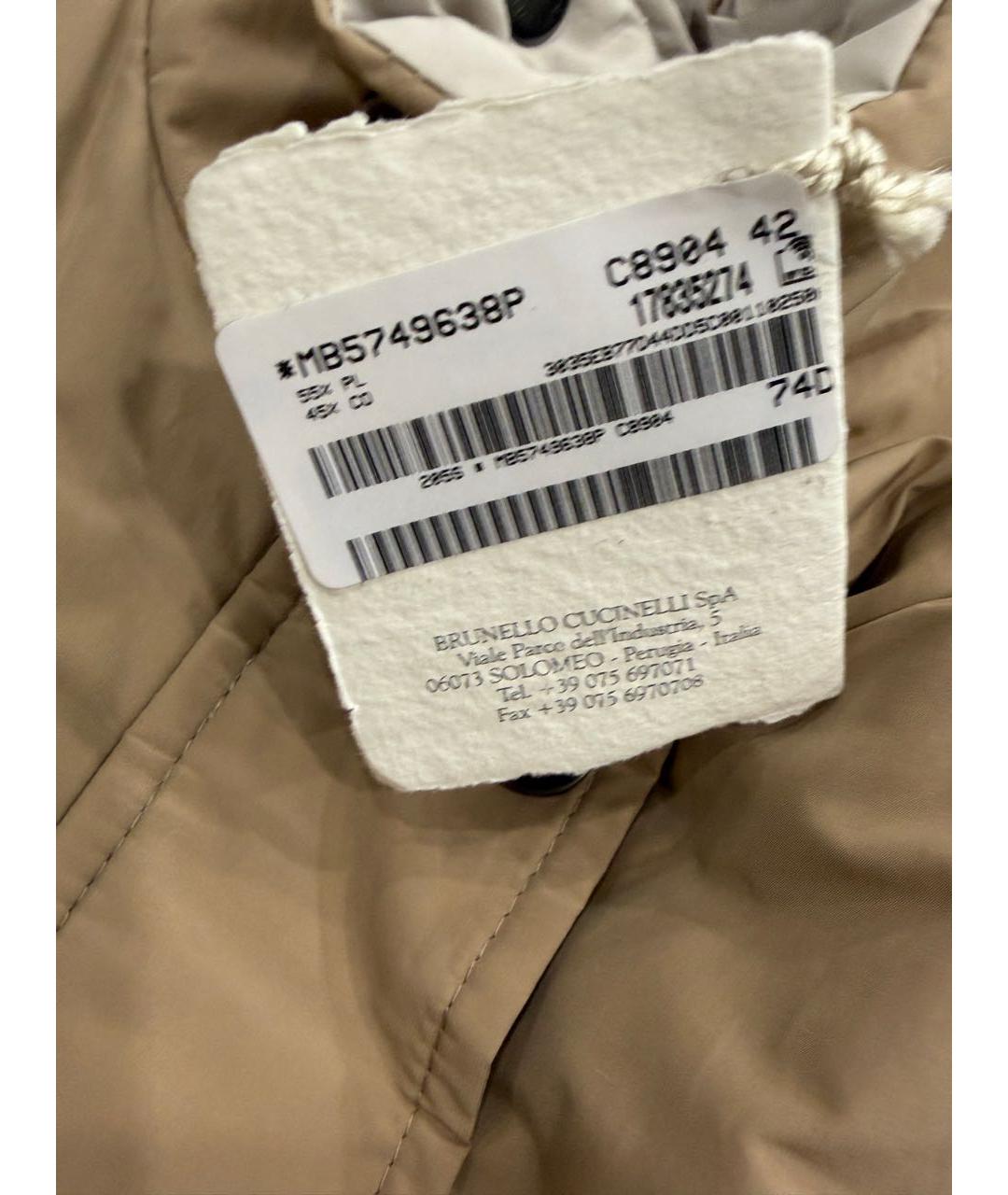 BRUNELLO CUCINELLI Бежевый тренч/плащ, фото 4
