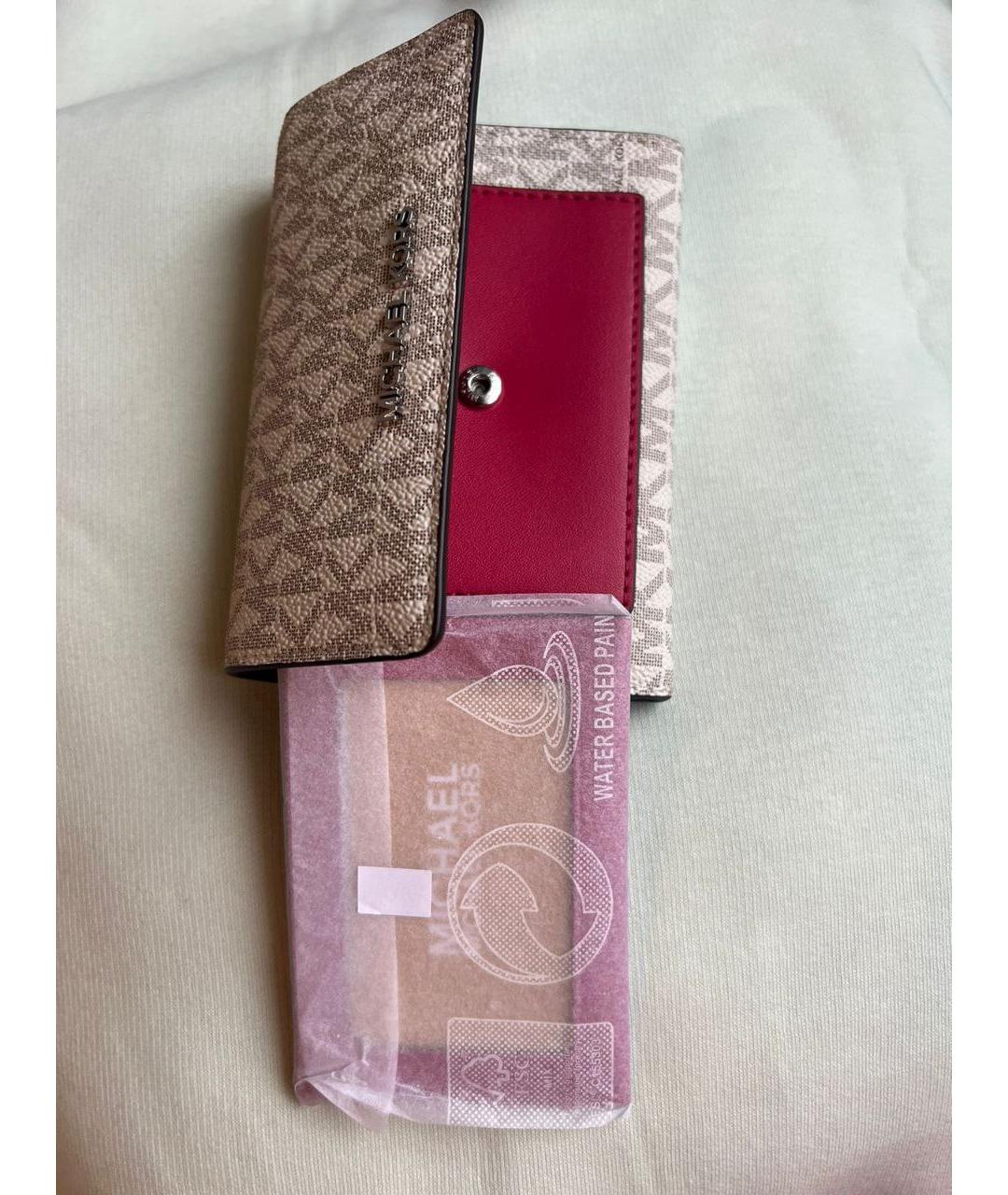 MICHAEL KORS Бежевый кошелек из искусственной кожи, фото 8