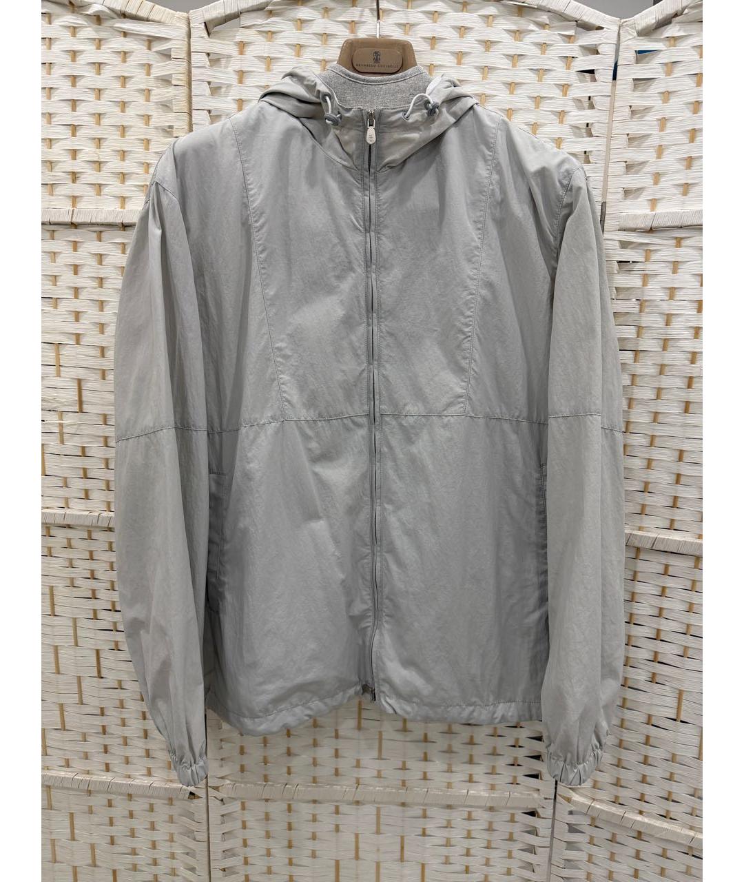 BRUNELLO CUCINELLI Серая полиэстеровая куртка, фото 4