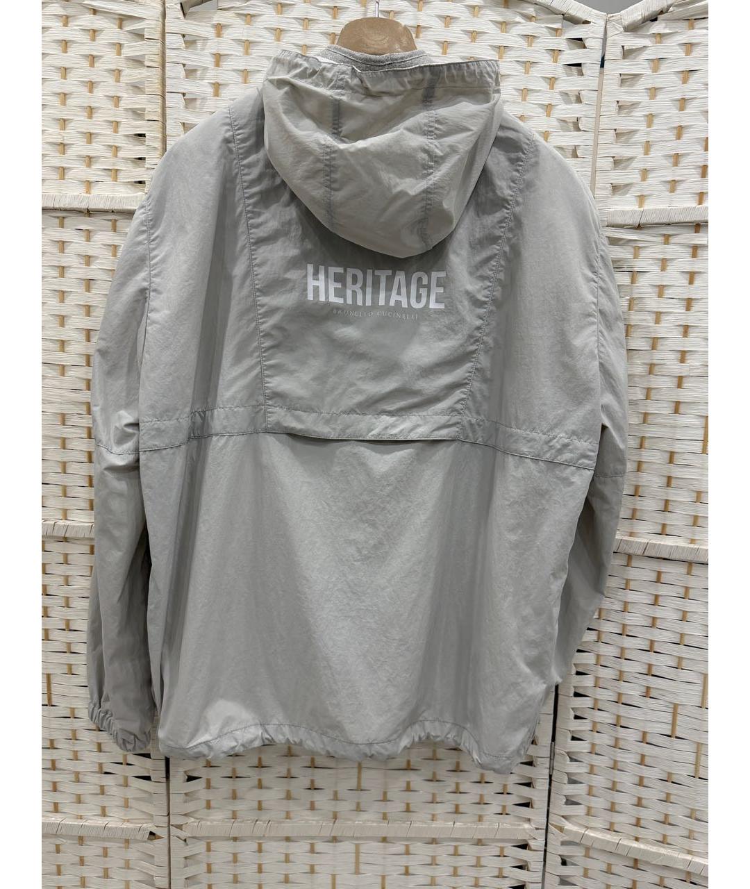 BRUNELLO CUCINELLI Серая полиэстеровая куртка, фото 2