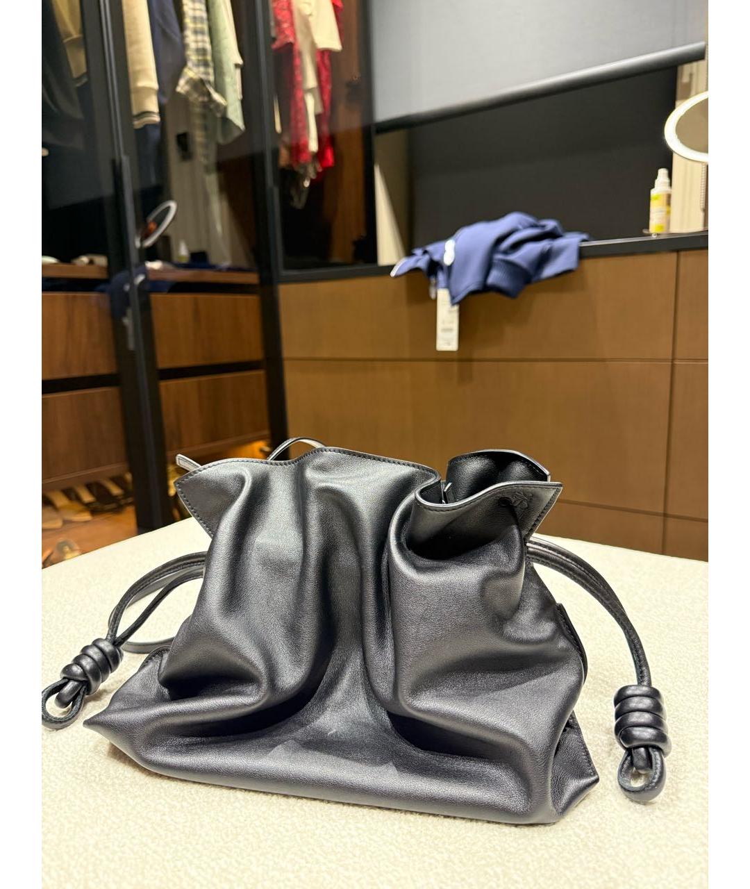 LOEWE Черная кожаная сумка через плечо, фото 9