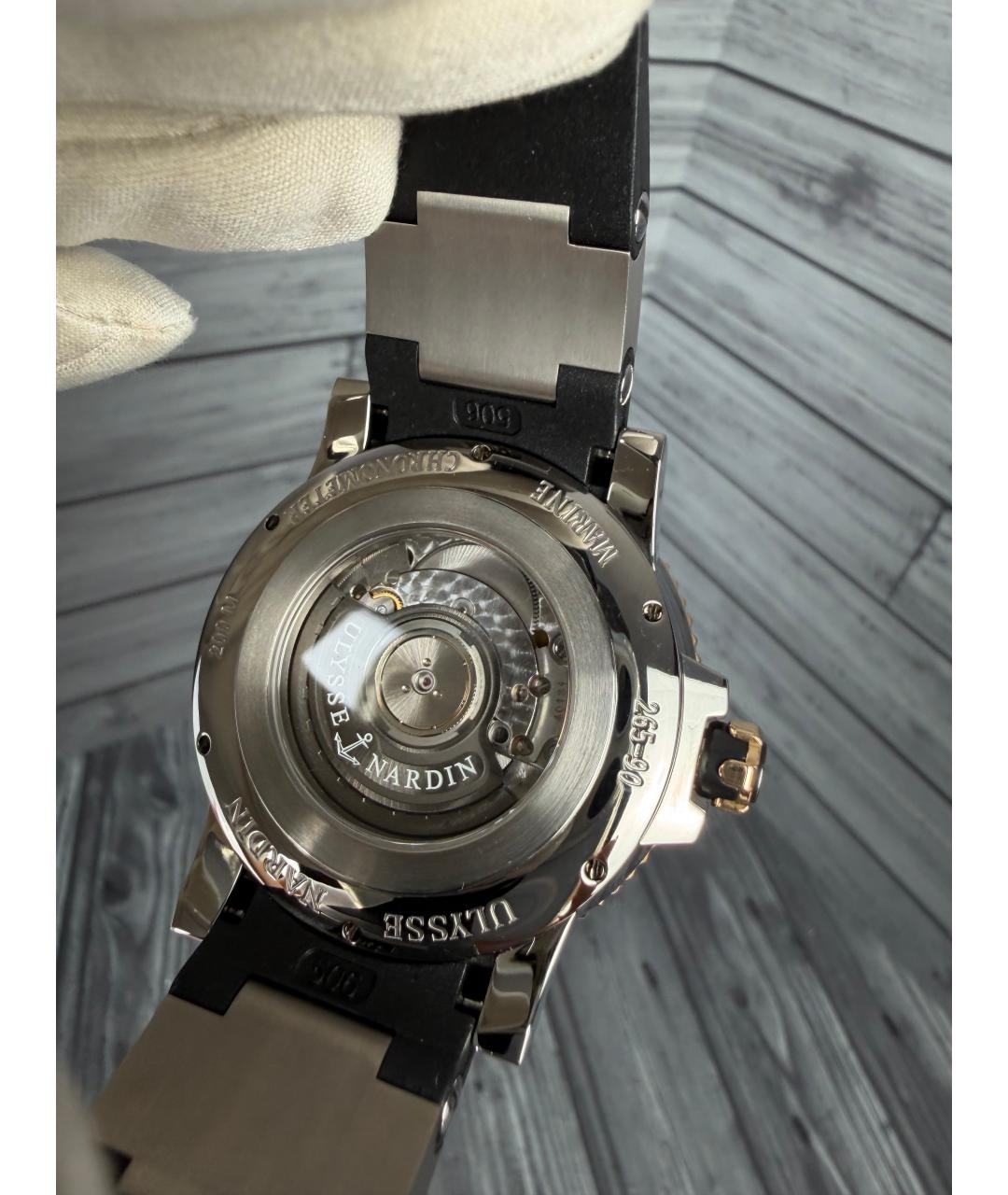 Ulysse Nardin Черные часы из розового золота, фото 9