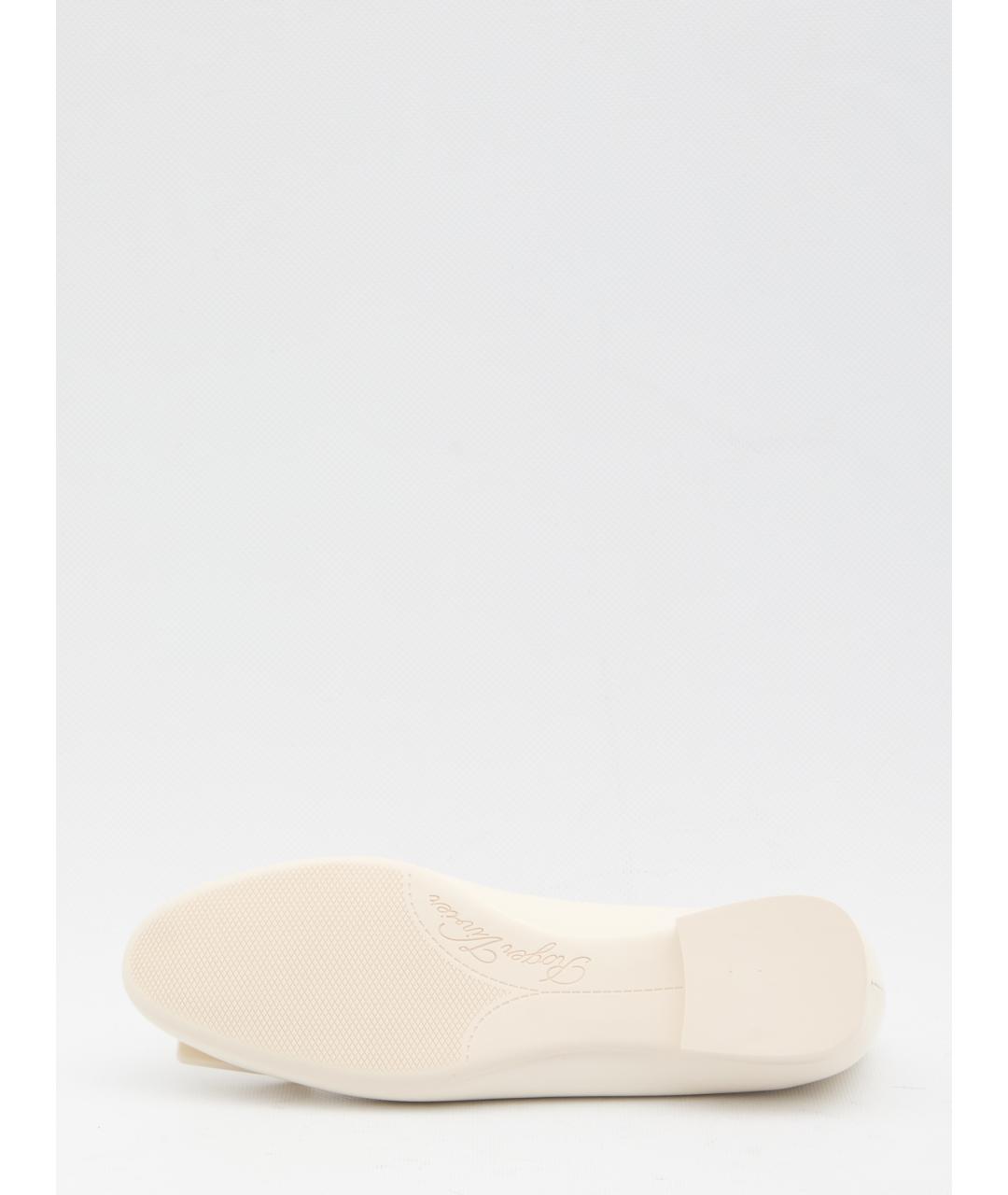 ROGER VIVIER Бежевые кожаные балетки, фото 4