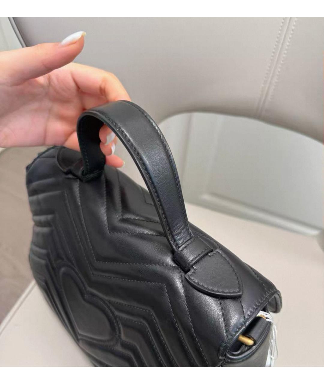 GUCCI Черная кожаная сумка через плечо, фото 3