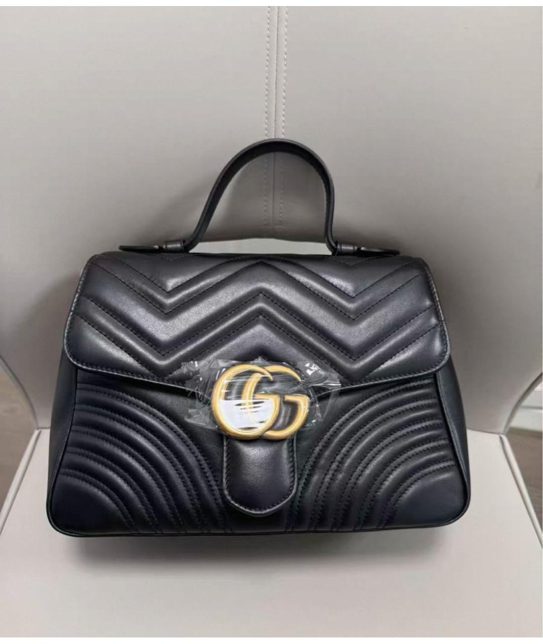 GUCCI Черная кожаная сумка через плечо, фото 2