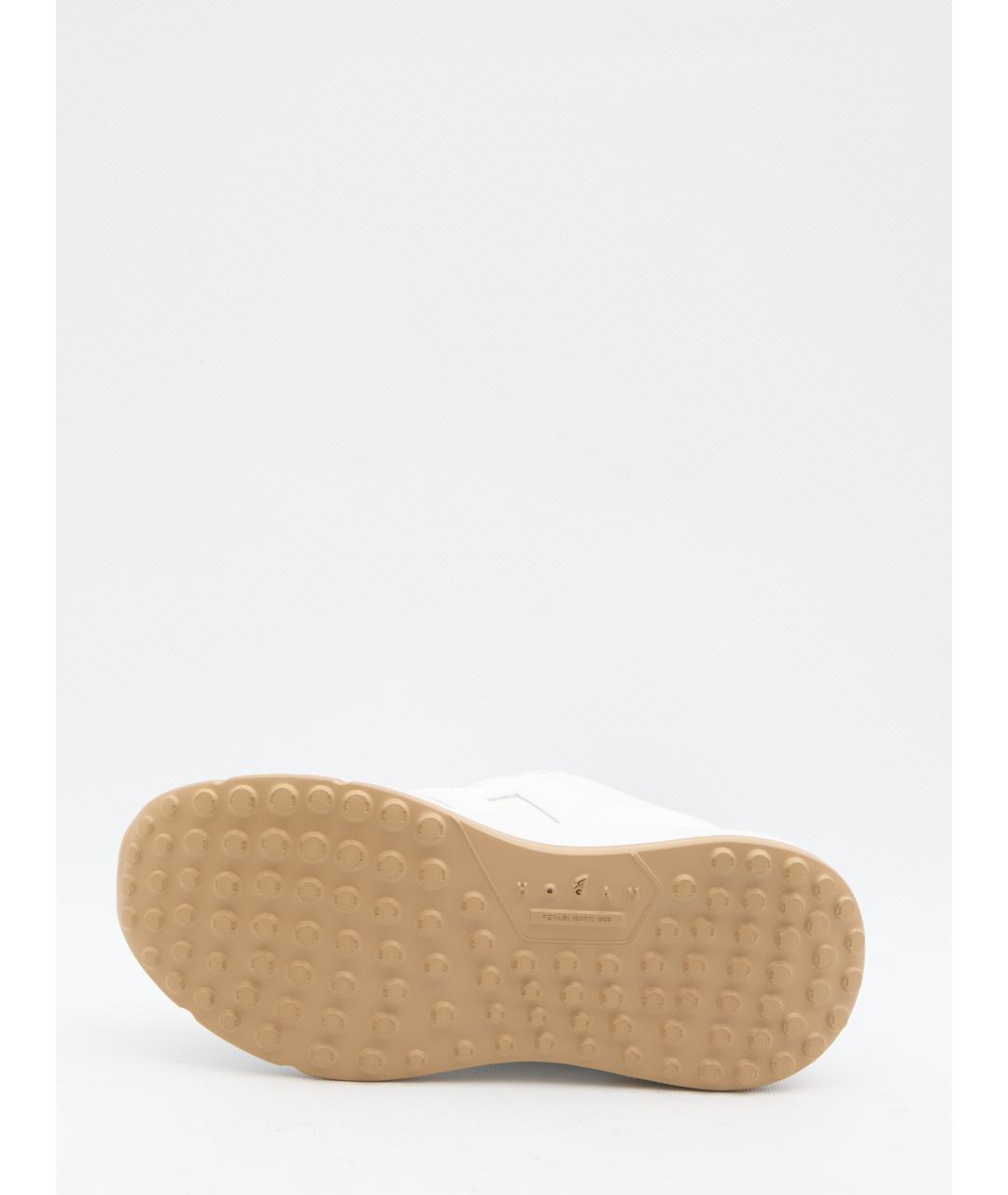 HOGAN Белые кожаные кроссовки, фото 4