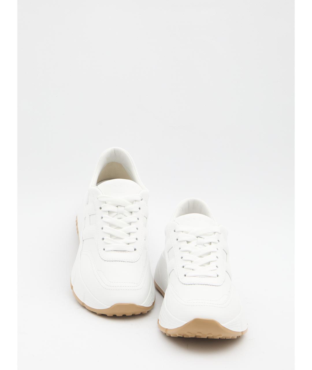 HOGAN Белые кожаные кроссовки, фото 5