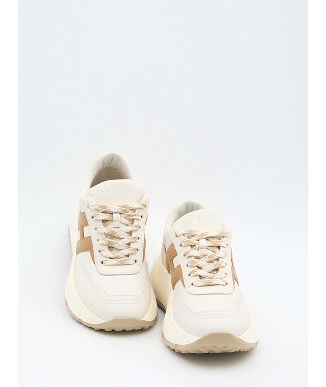 HOGAN Белые кожаные кроссовки, фото 5