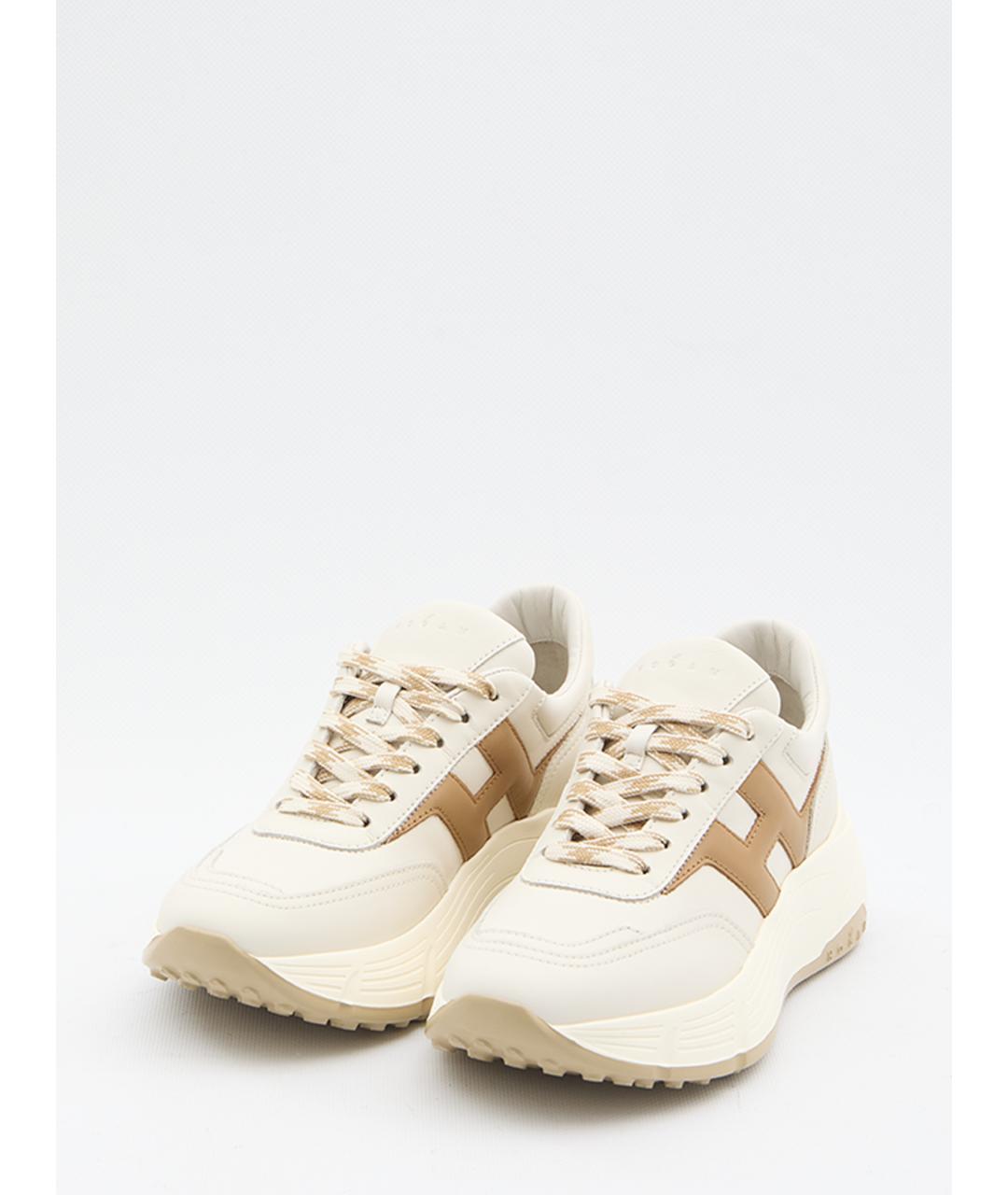 HOGAN Белые кожаные кроссовки, фото 2