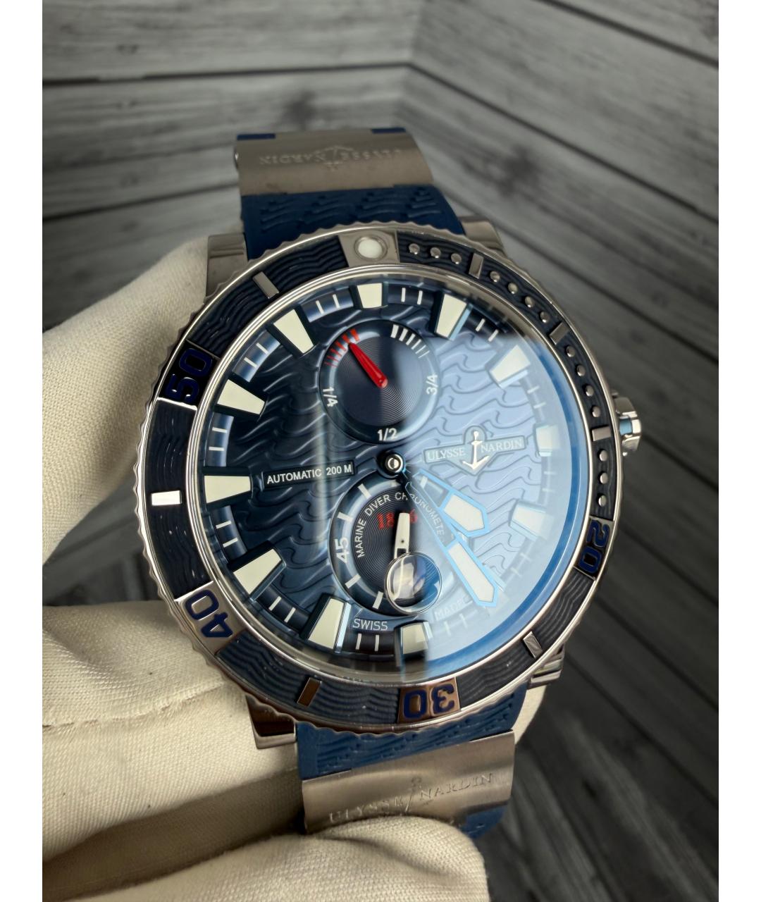 Ulysse Nardin Темно-синие часы, фото 3