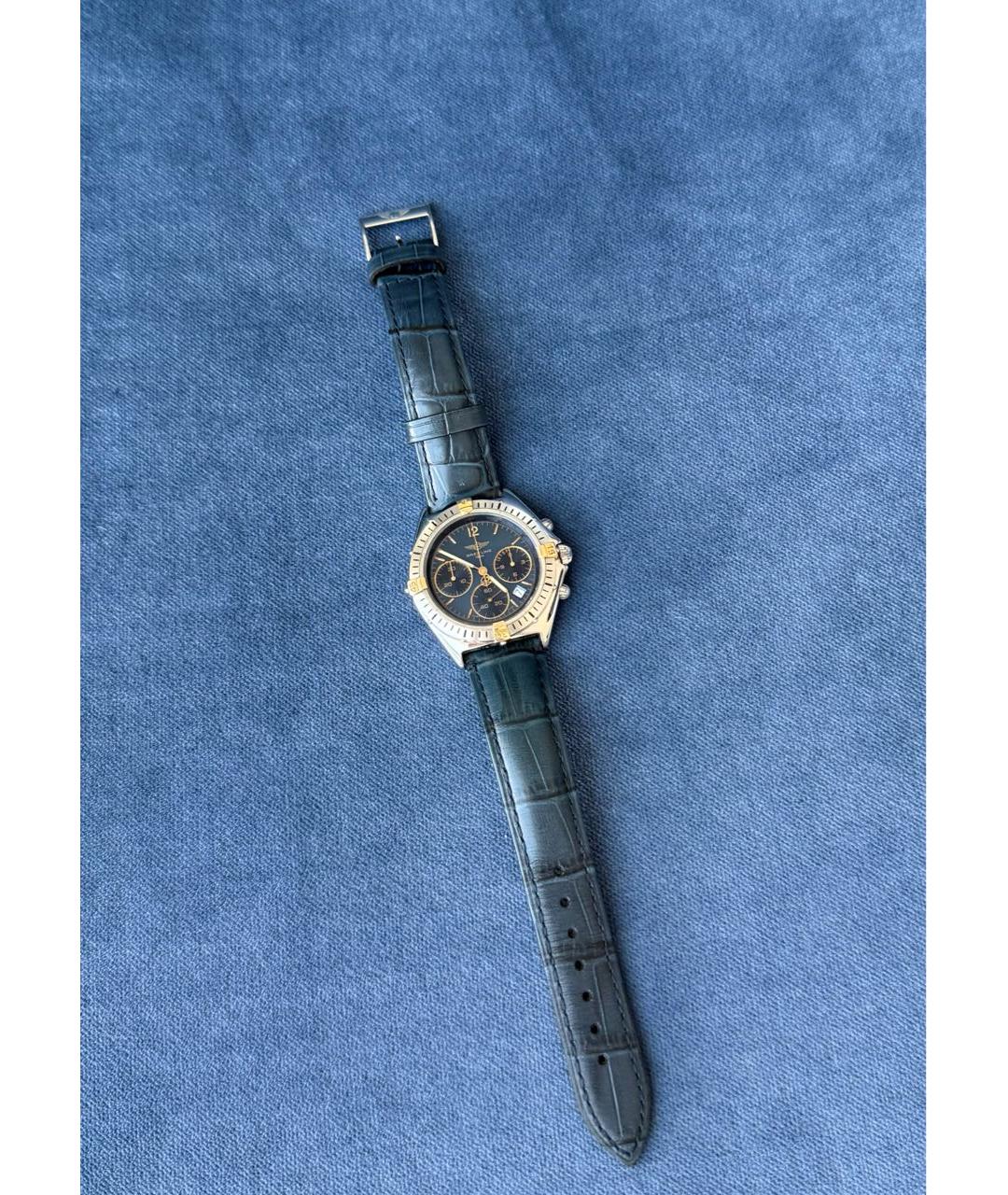 BREITLING Темно-синие часы из желтого золота, фото 6
