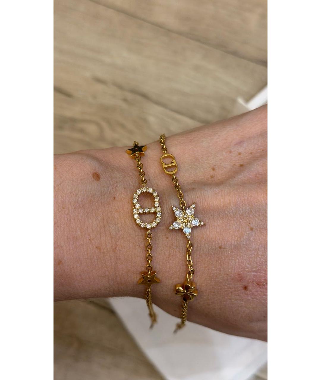 CHRISTIAN DIOR Золотой металлический браслет, фото 4