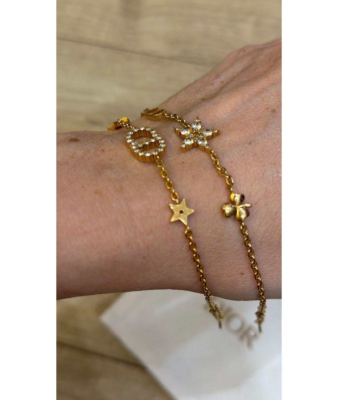 CHRISTIAN DIOR Золотой металлический браслет, фото 6