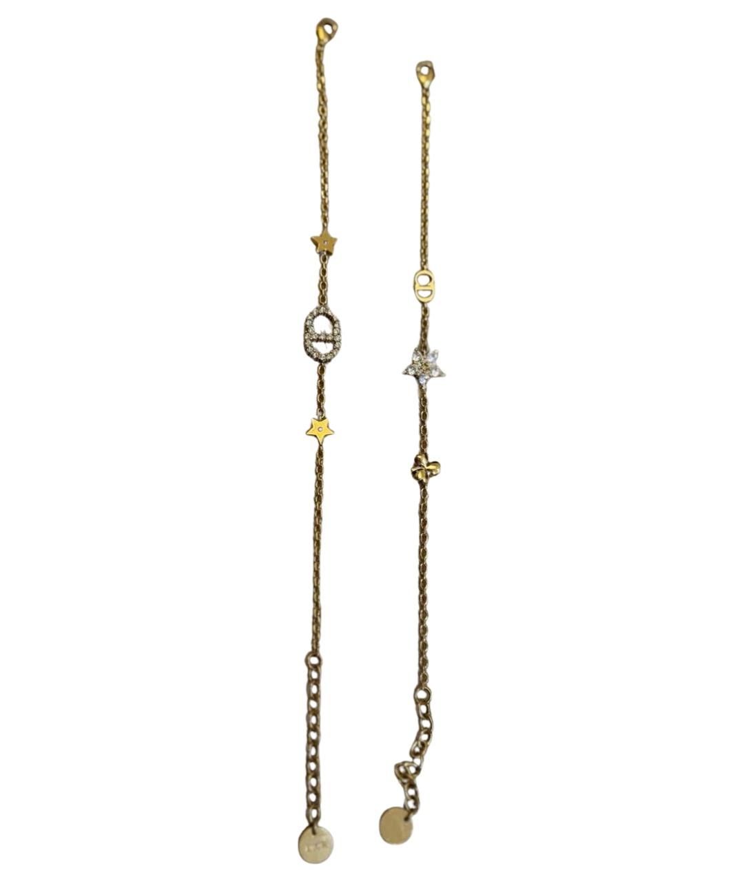 CHRISTIAN DIOR Золотой металлический браслет, фото 1