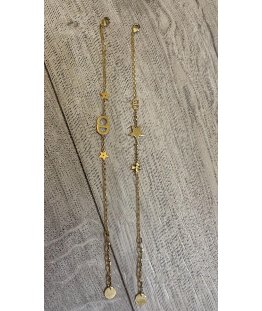 CHRISTIAN DIOR Золотой металлический браслет, фото 3