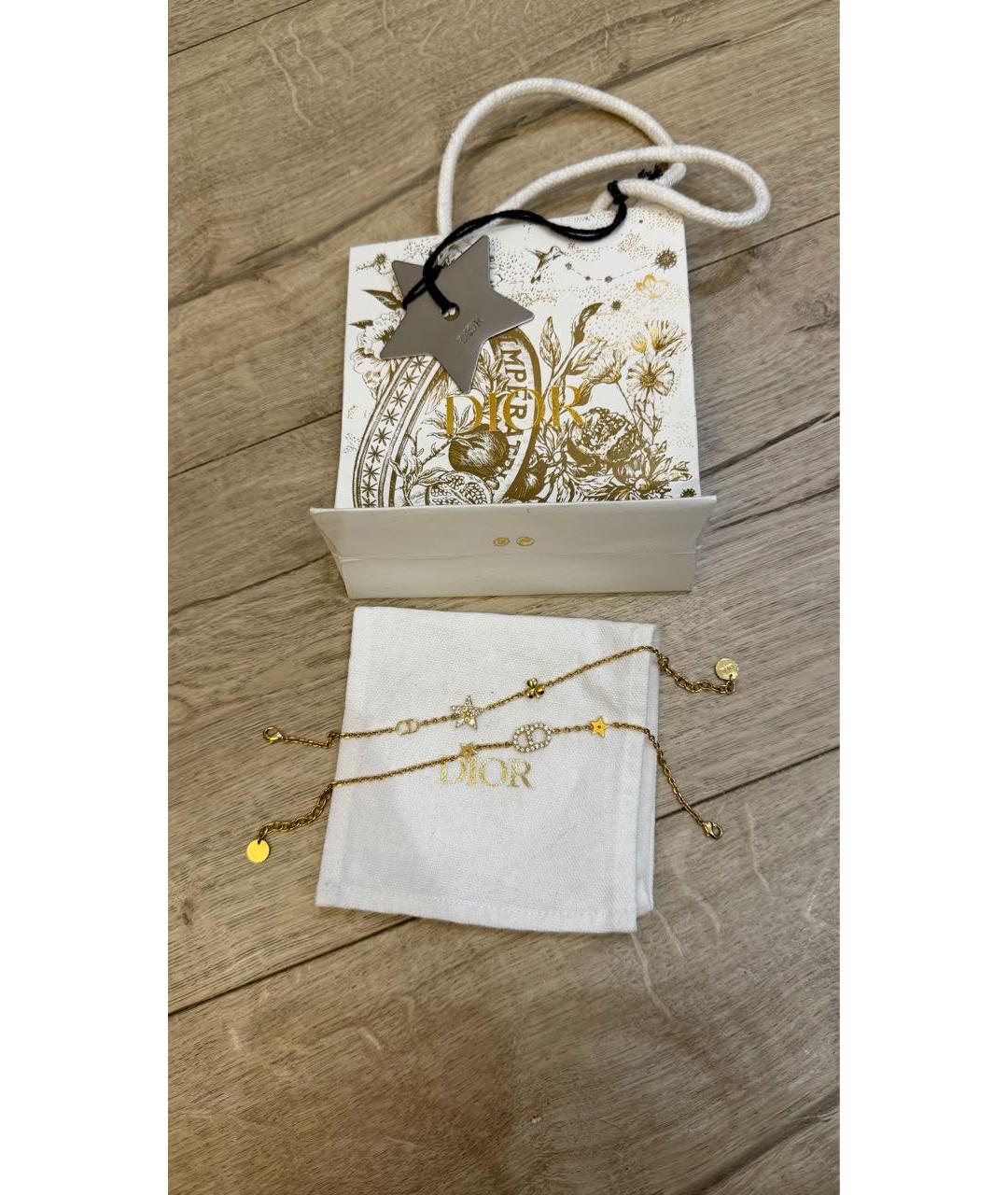 CHRISTIAN DIOR Золотой металлический браслет, фото 5