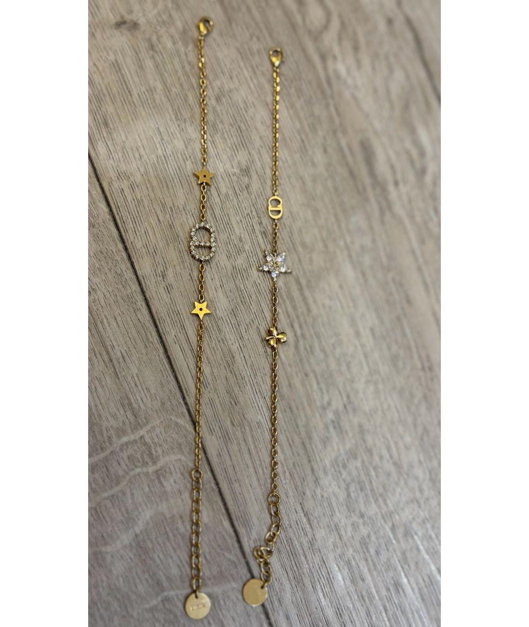 CHRISTIAN DIOR Золотой металлический браслет, фото 8