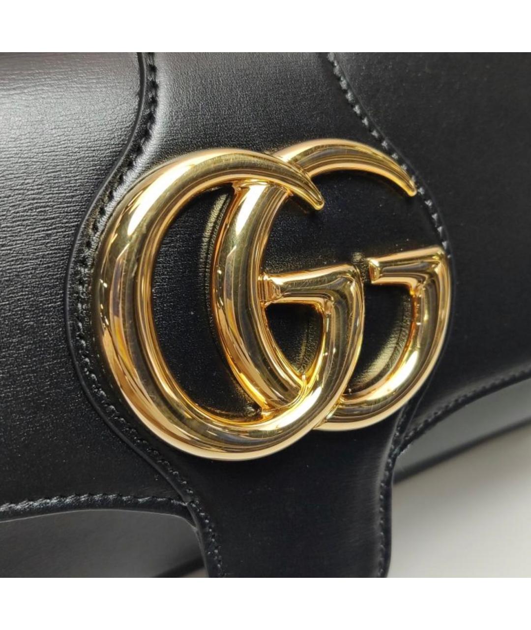 GUCCI Черная кожаная сумка через плечо, фото 8