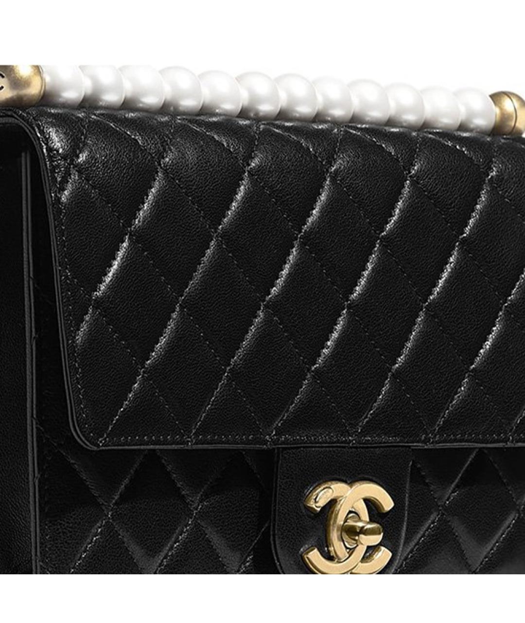 CHANEL Черная кожаная сумка через плечо, фото 4