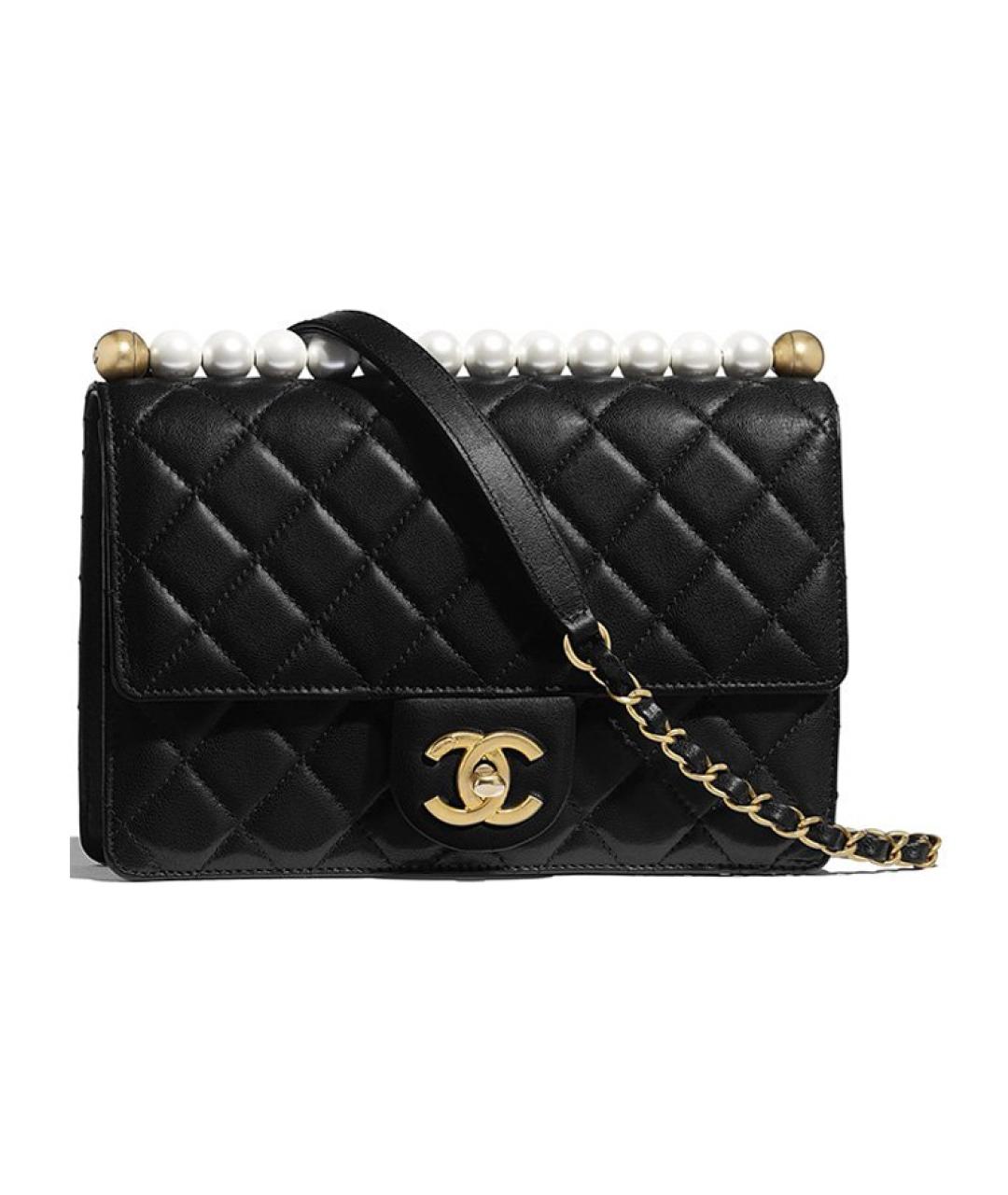 CHANEL Черная кожаная сумка через плечо, фото 5