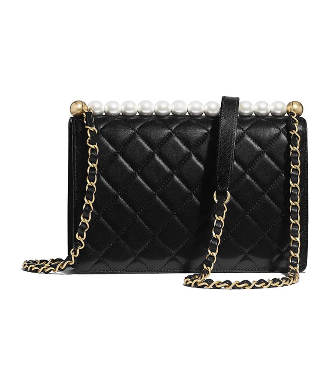 CHANEL Черная кожаная сумка через плечо, фото 2