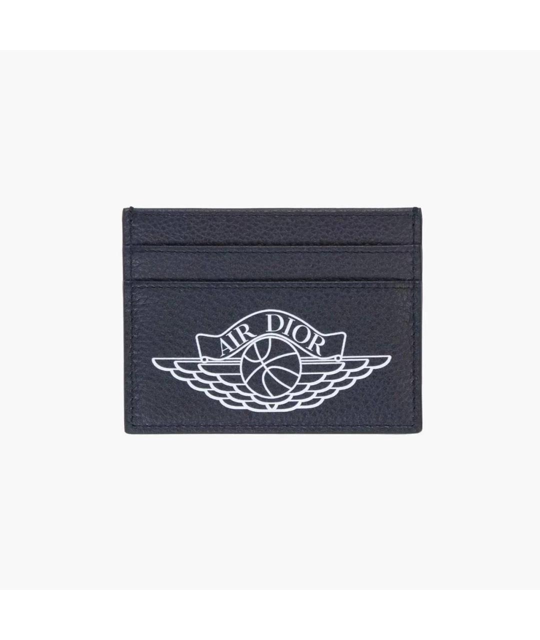 CHRISTIAN DIOR Темно-синий кожаный кардхолдер, фото 2