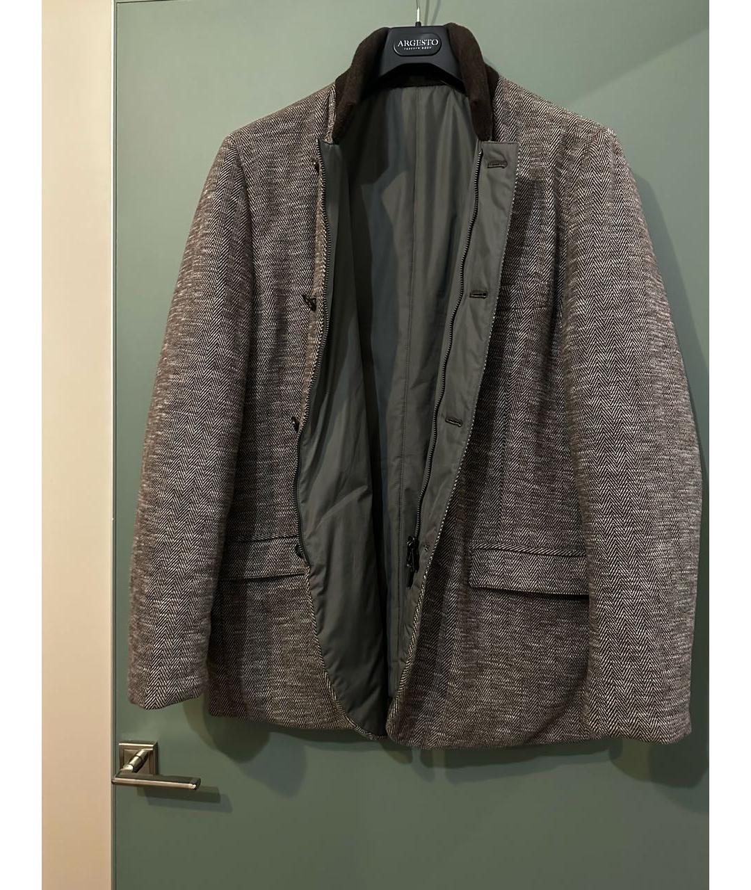 CAPOBIANCO Коричневое шерстяное пальто, фото 8