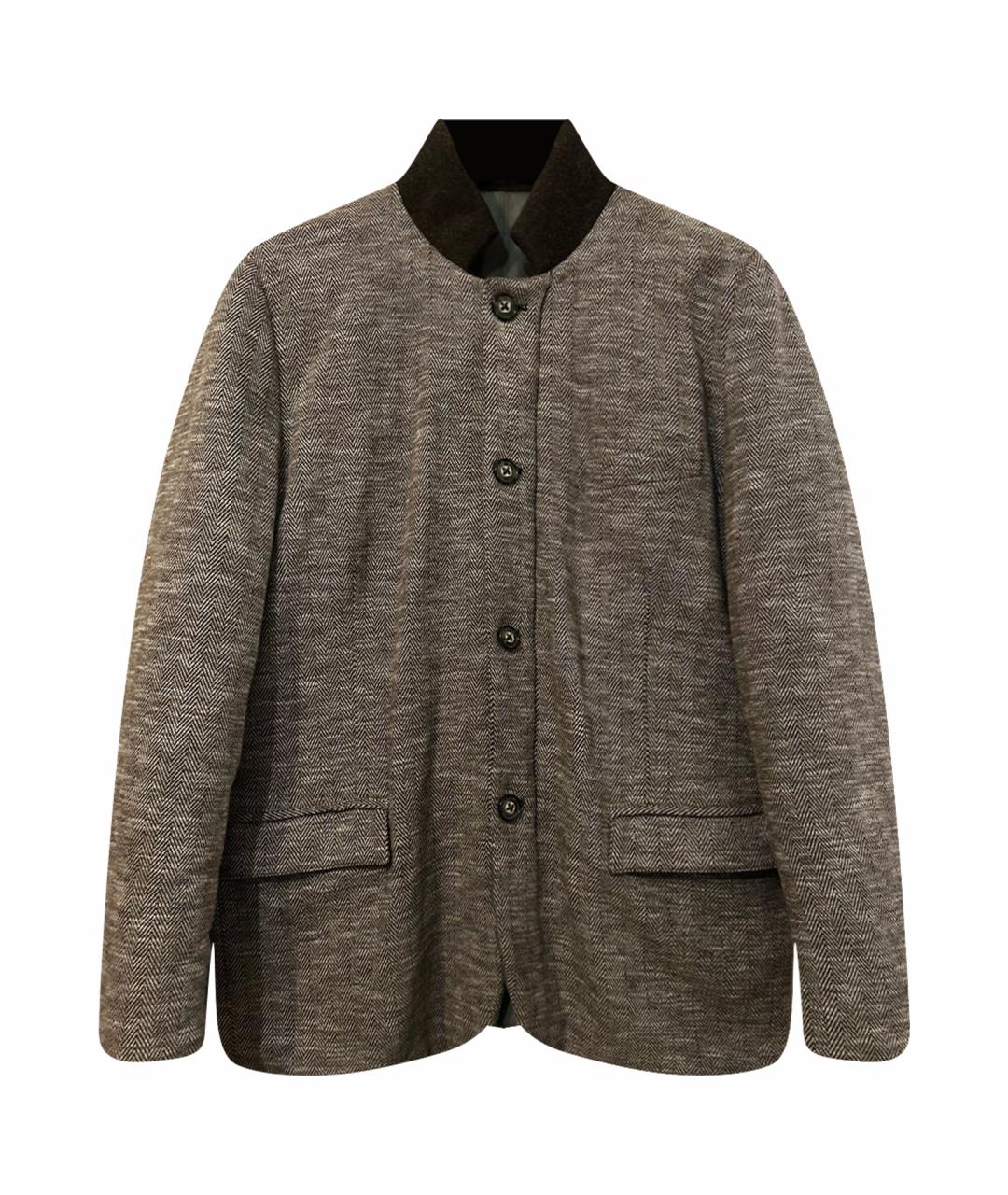 CAPOBIANCO Коричневое шерстяное пальто, фото 1