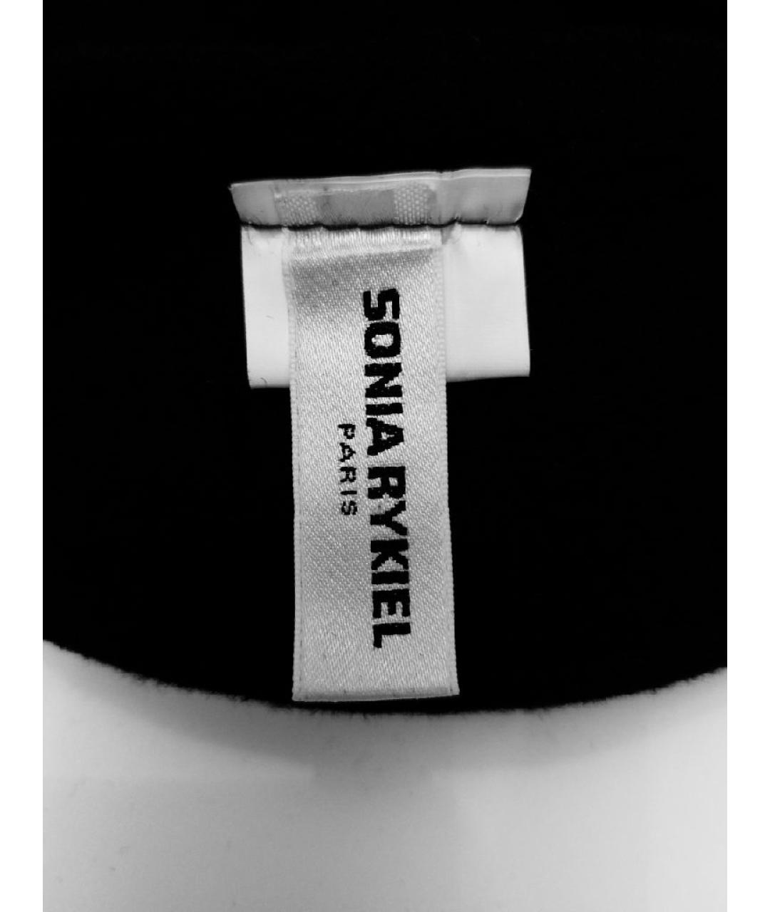 SONIA RYKIEL Черная шерстяная шапка, фото 3