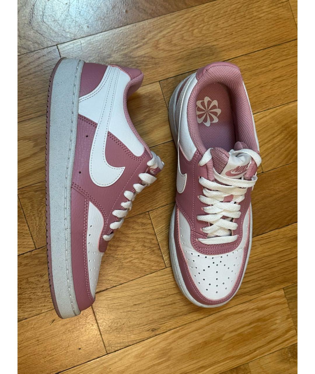 NIKE Розовые кожаные кеды, фото 2