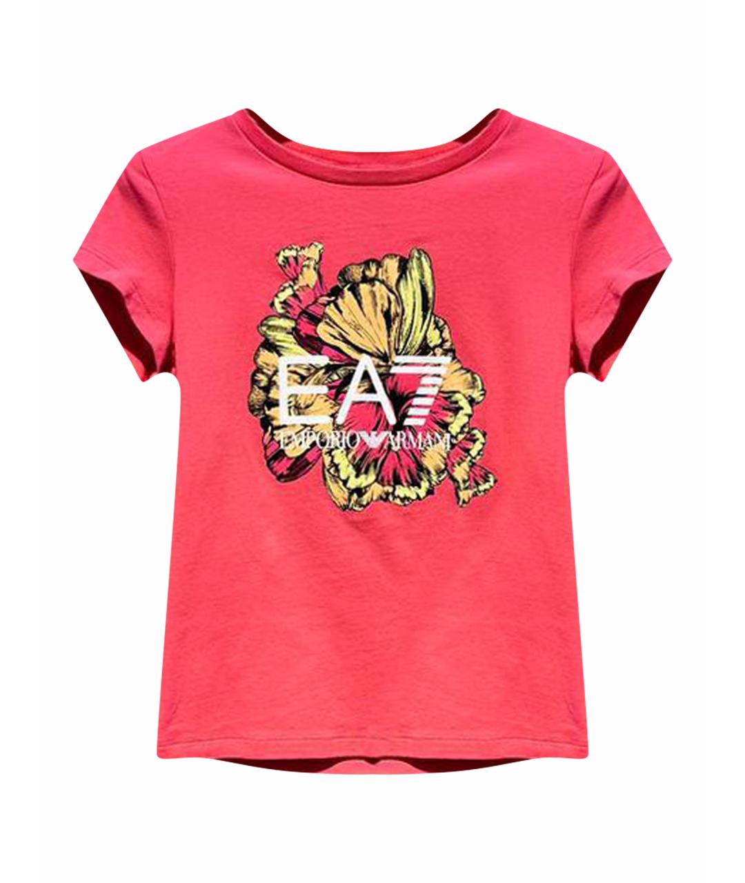 ARMANI JUNIOR Розовый хлопковый детская футболка / топ, фото 1