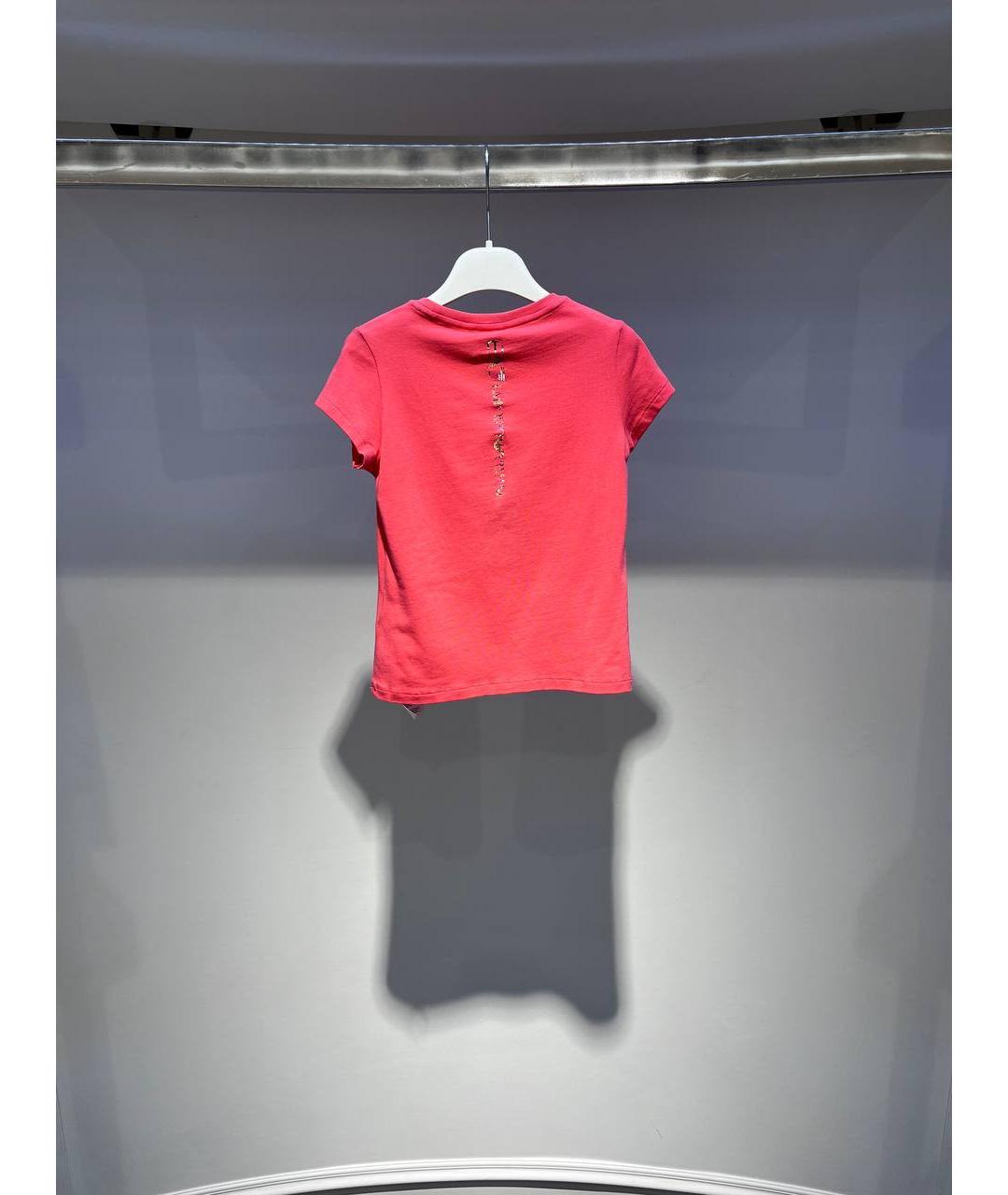 ARMANI JUNIOR Розовый хлопковый детская футболка / топ, фото 3