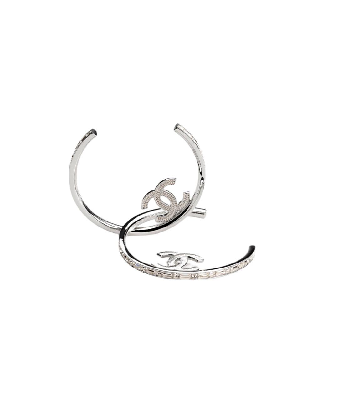 CHANEL Серебряные серьги, фото 1