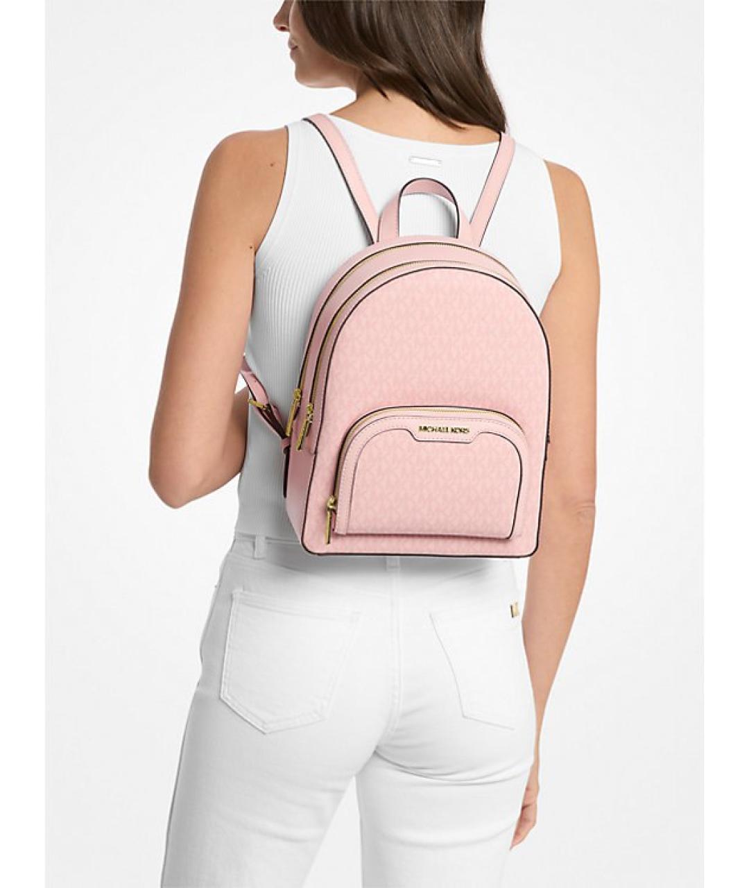 MICHAEL KORS Розовый рюкзак из искусственной кожи, фото 3