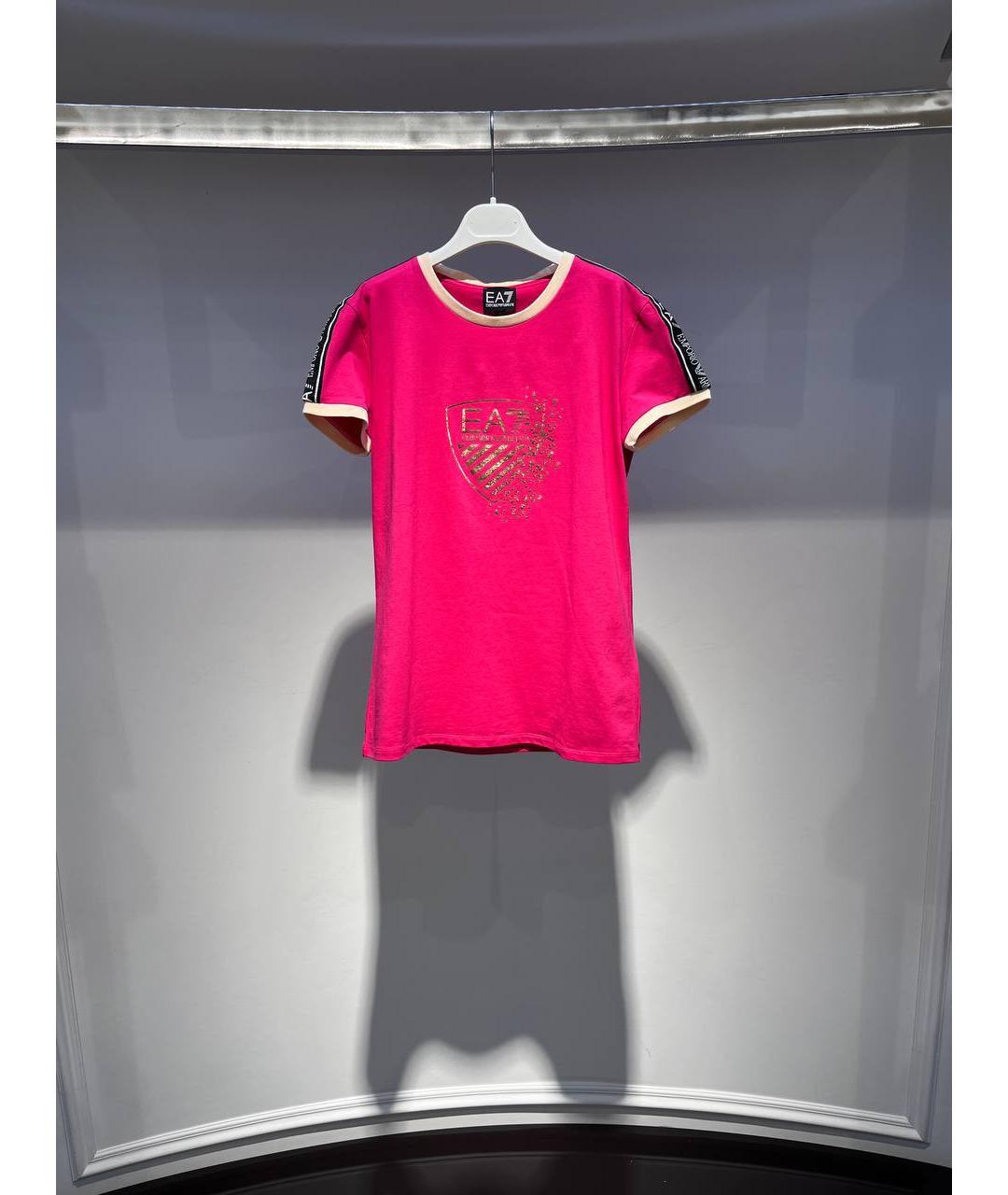 EMPORIO ARMANI Розовый хлопковый детская футболка / топ, фото 4