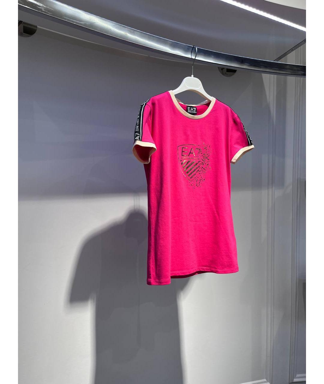 EMPORIO ARMANI Розовый хлопковый детская футболка / топ, фото 2