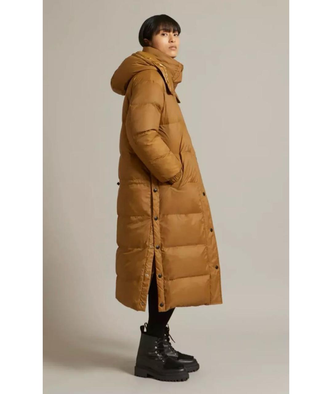 ARMY YVES SALOMON Бежевый полиэстеровый пуховик, фото 5