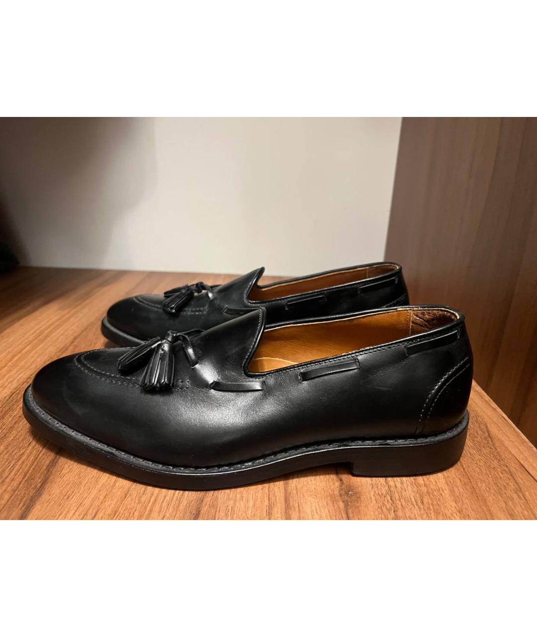 POLO RALPH LAUREN Черные кожаные лоферы, фото 6