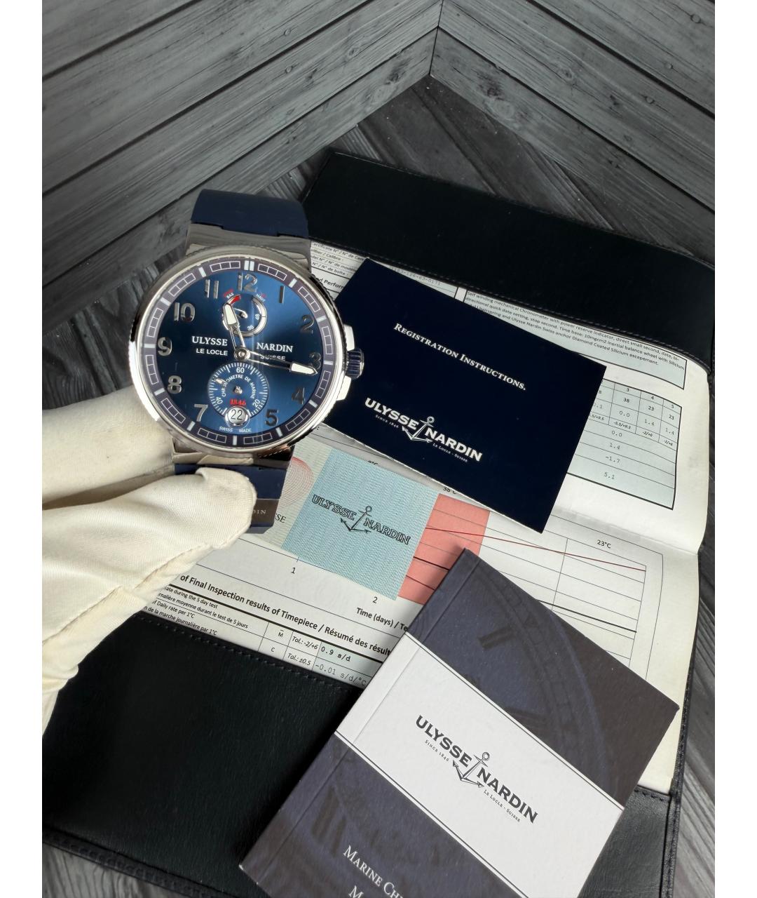 Ulysse Nardin Темно-синие часы, фото 2