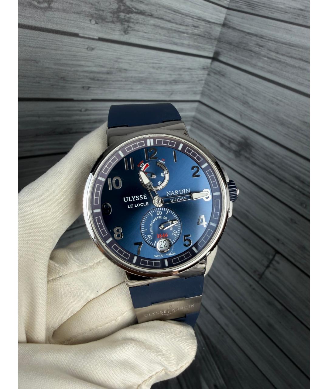 Ulysse Nardin Темно-синие часы, фото 3