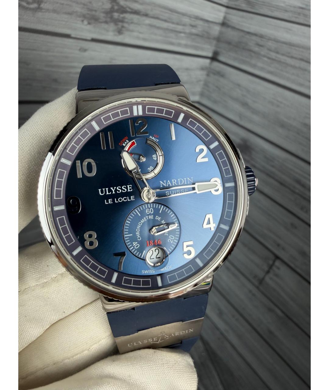 Ulysse Nardin Темно-синие часы, фото 4