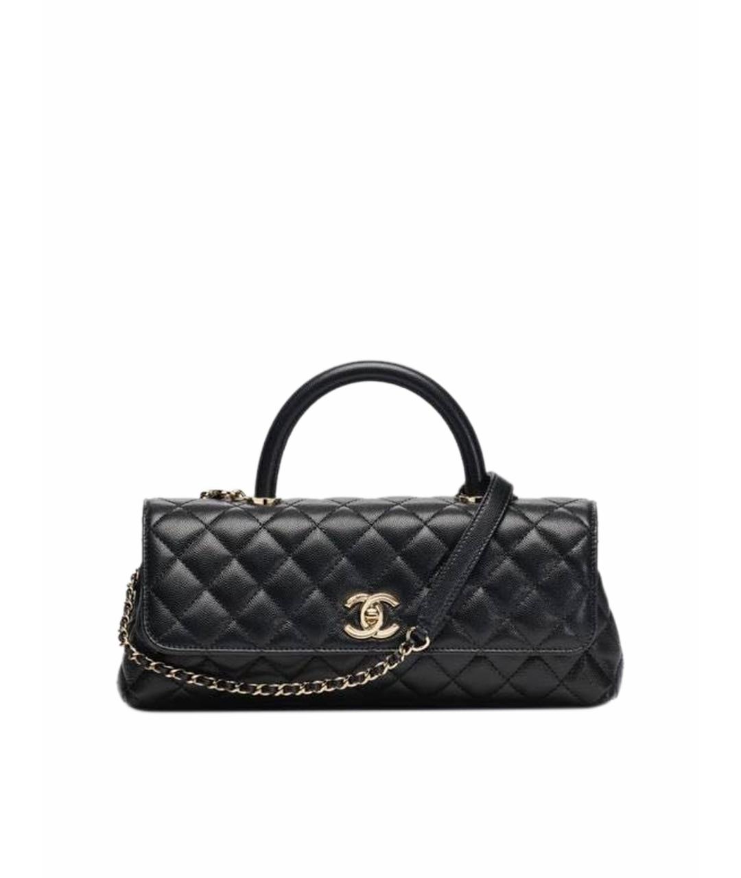 CHANEL Черная кожаная сумка через плечо, фото 1