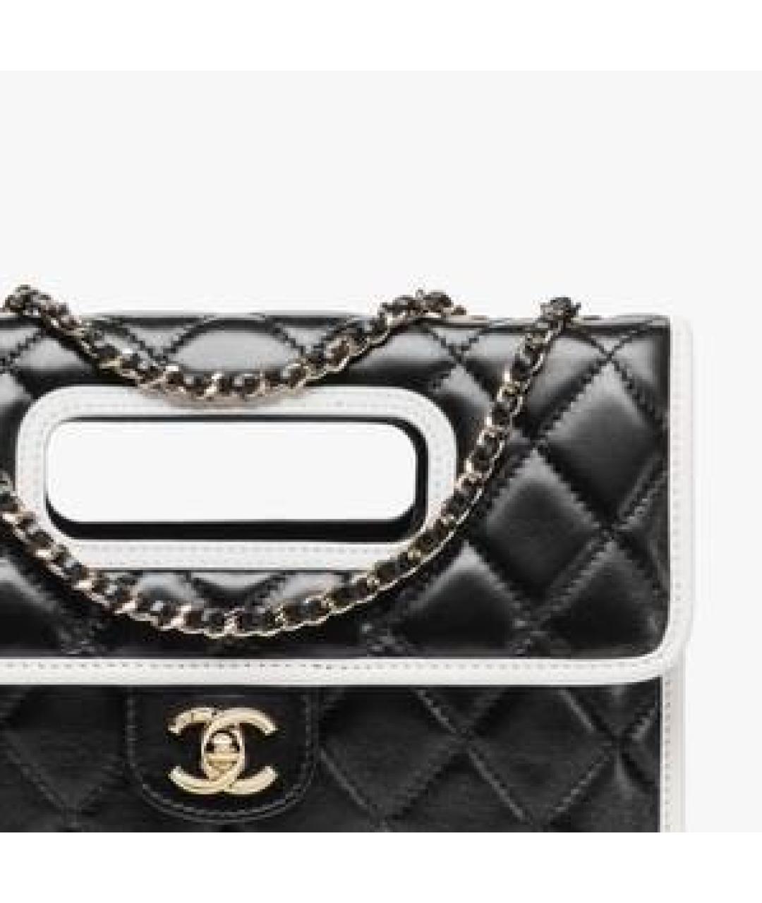 CHANEL Черная кожаная сумка через плечо, фото 2