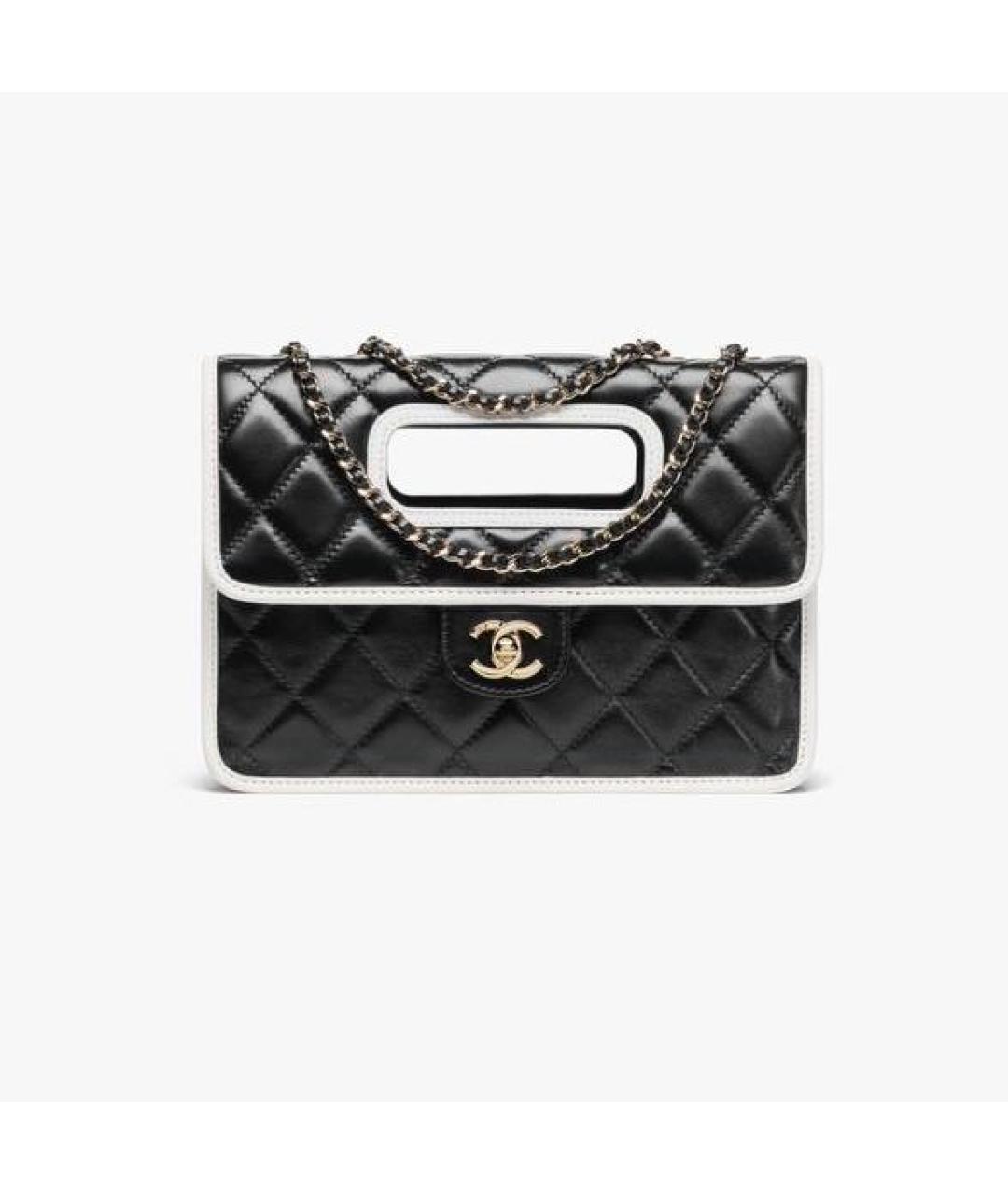 CHANEL Черная кожаная сумка через плечо, фото 3