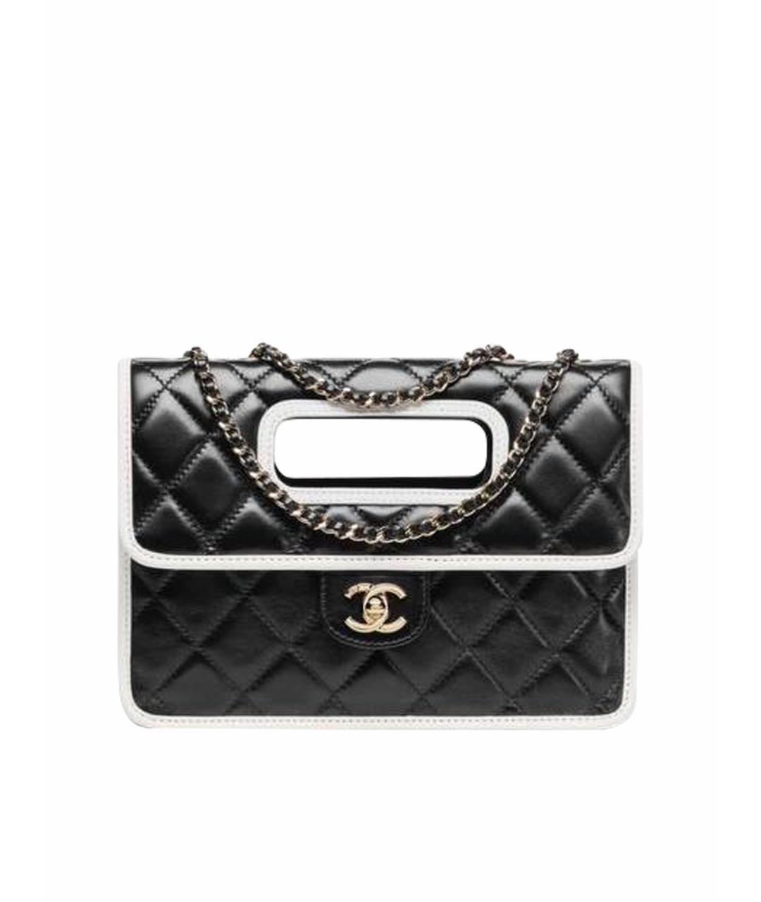 CHANEL Черная кожаная сумка через плечо, фото 1