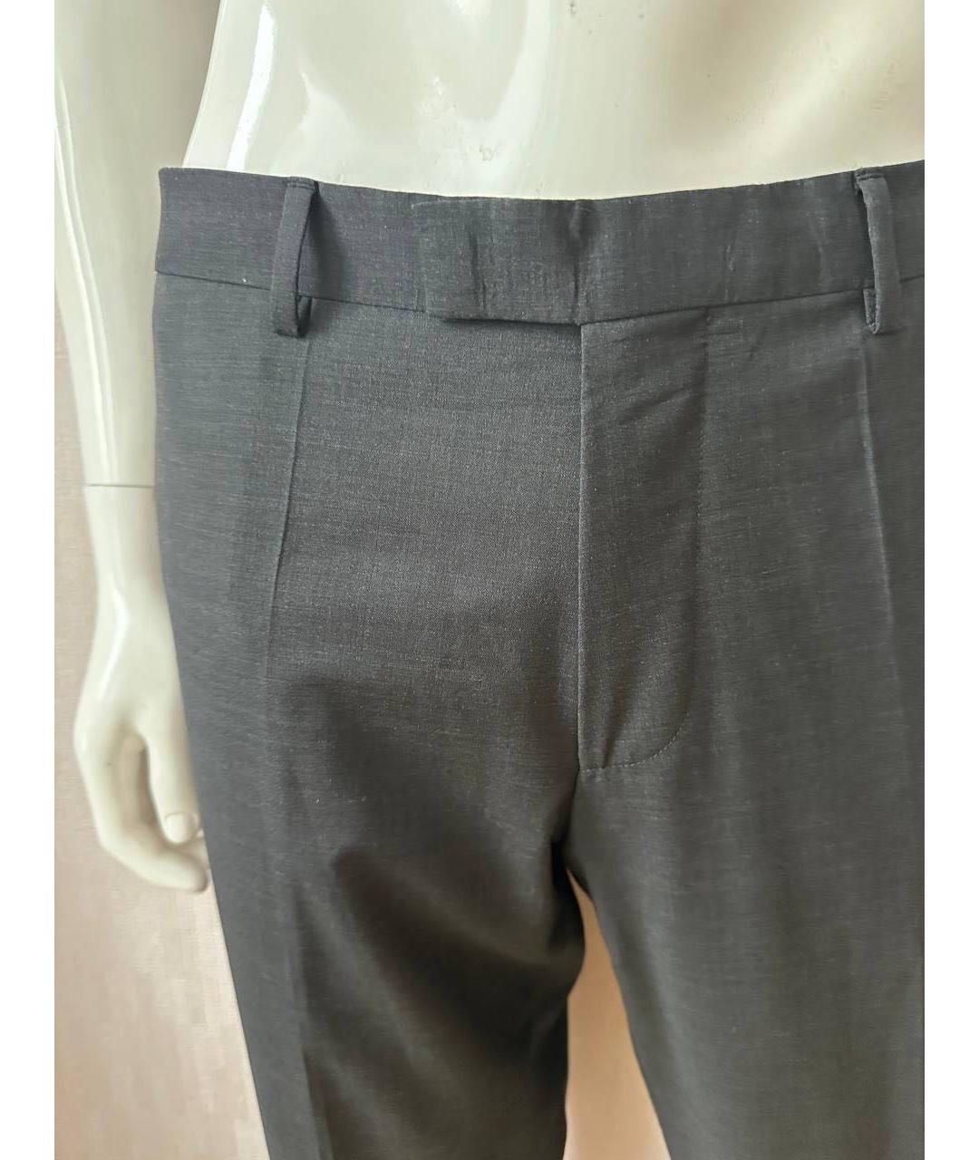 HUGO BOSS Серые шерстяные классические брюки, фото 5
