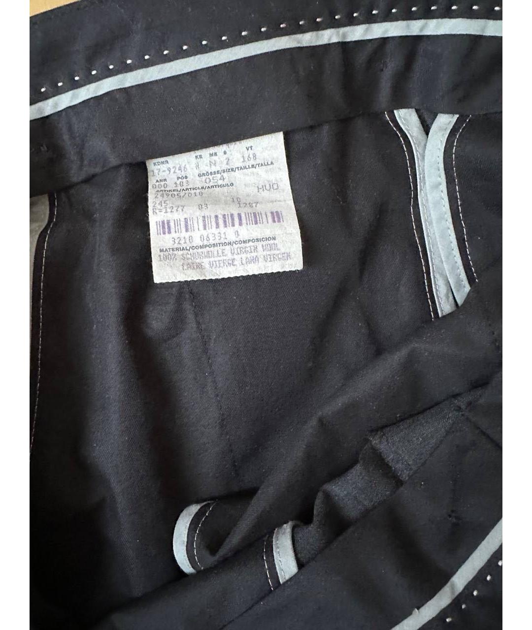 HUGO BOSS Серые шерстяные классические брюки, фото 4