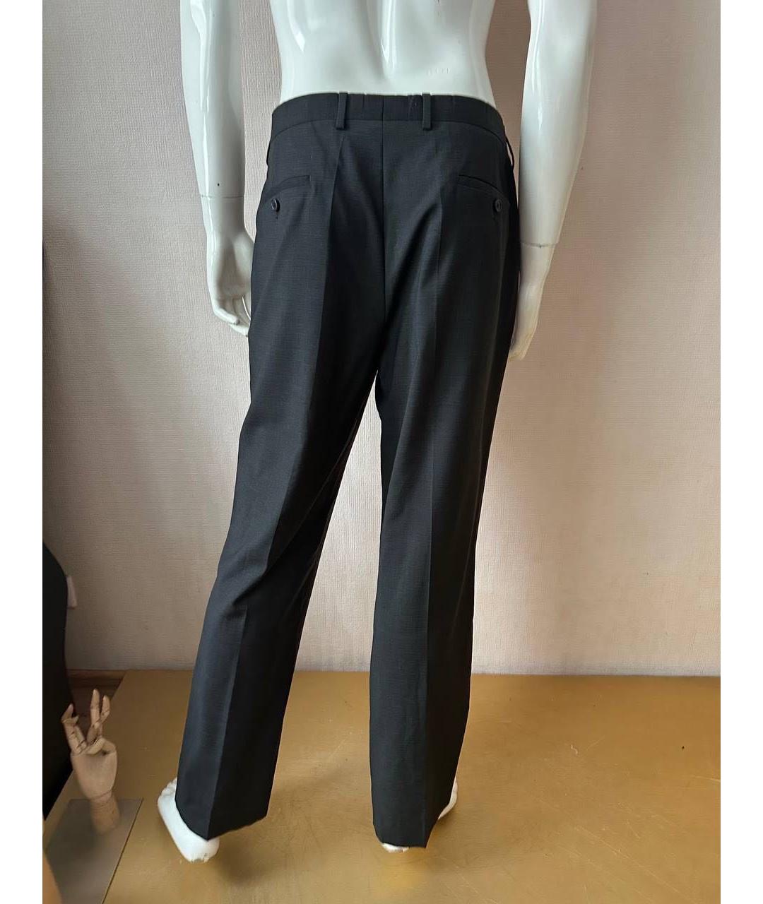 HUGO BOSS Серые шерстяные классические брюки, фото 8
